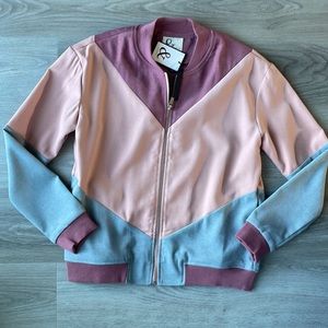 NWT Pink and Gray Bomber Jacket